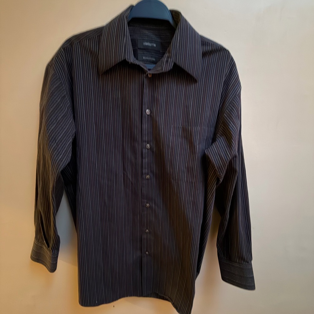 Claiborne Men's Black Pinstripe Shirt